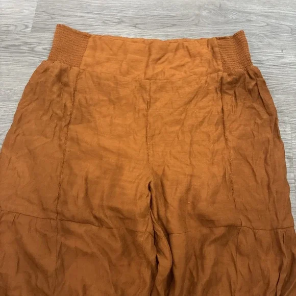 Nanette Lepore Womens Wide Leg Tiered Palazzo Pants Size Size L Tan Brown - Picture 4 of 6